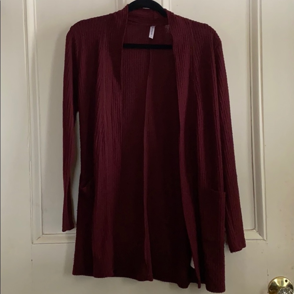 Piphany Colette cardigan- burgundy